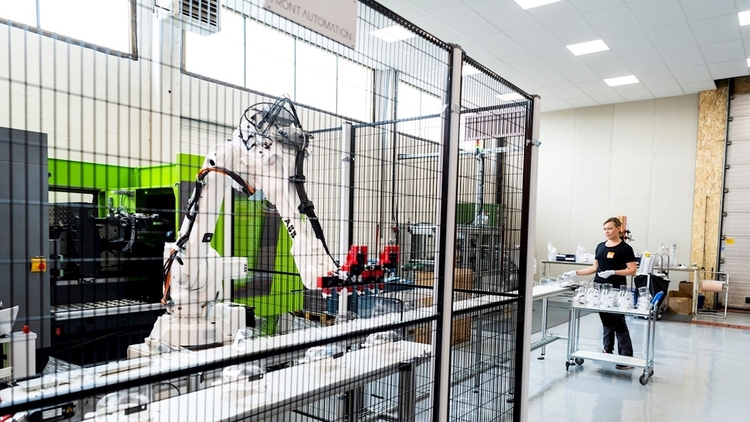 RobotStudio being the key enabler and ABB Robots, helps to meet orders by manufaturng at 10x cycle times © ABB